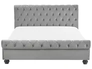 Waterbed Velvet AVALLON 160 x 200 cm (EU King Size) Grey_846774