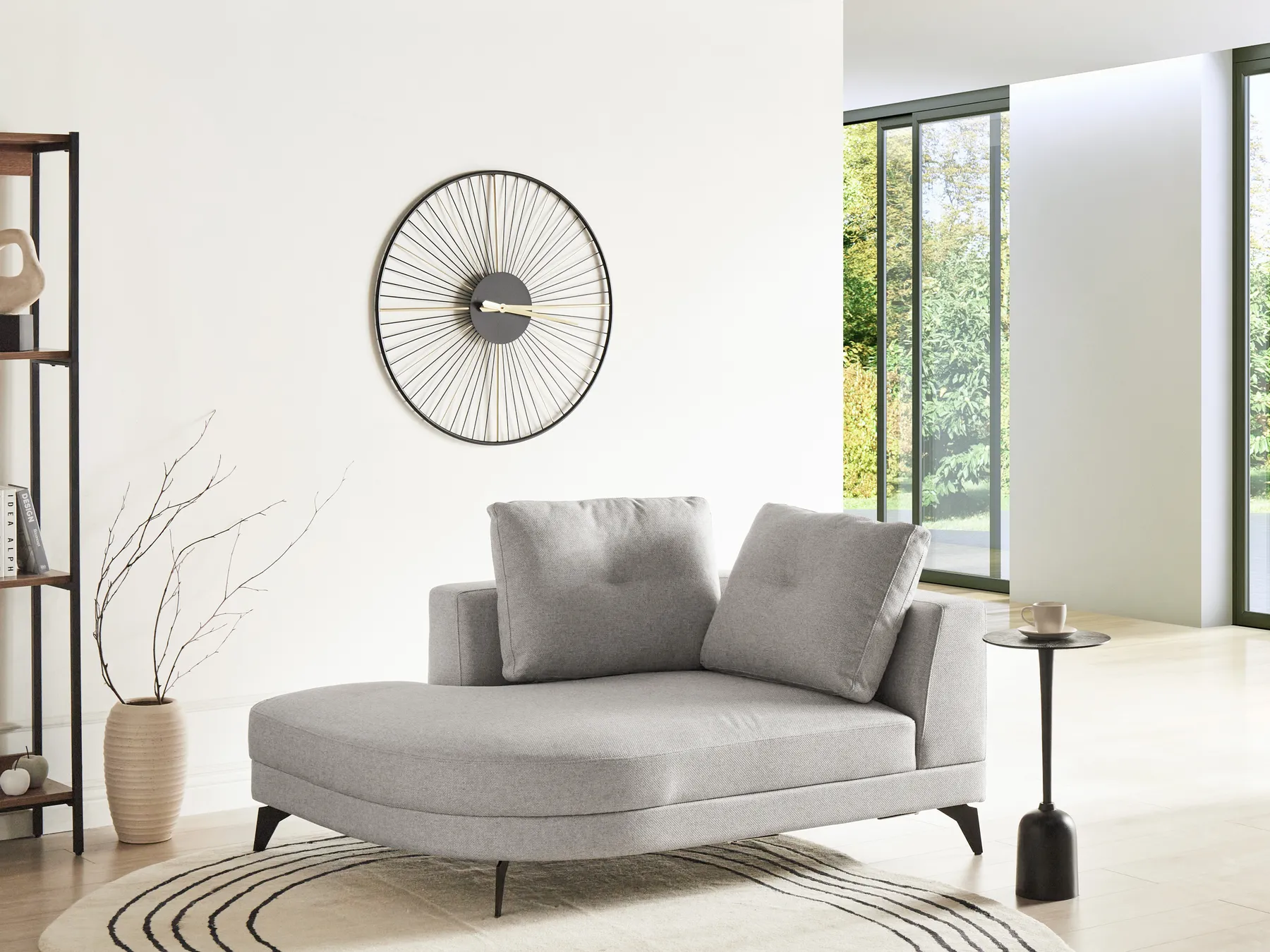 Chaise longue YURI Lino sintetico Grigio_1021568