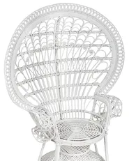Sedia Peacock EMMANUELLE Rattan Bianco_836244