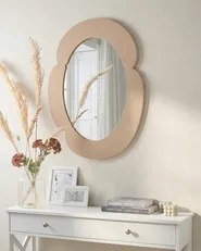 Wall Mirror ALVENA 60 cm 80 cm Beige_1057663