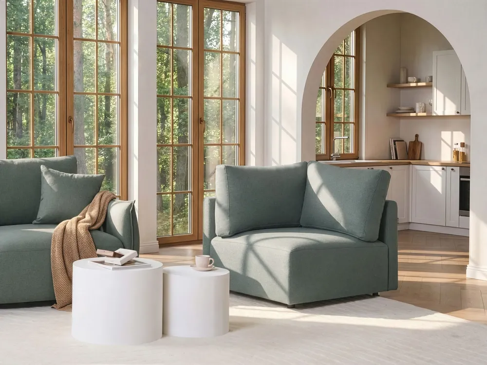 Corner Seat MESNALI Fabric Green