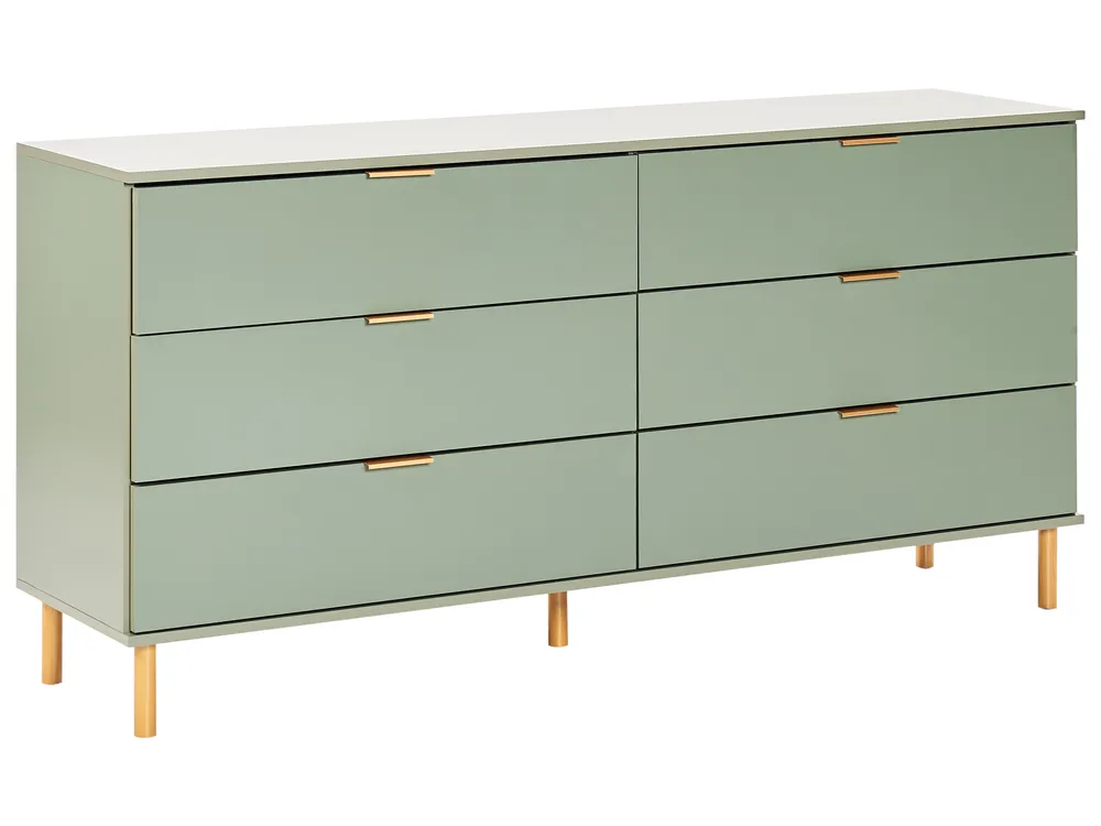 6 Drawer Chest WALPOLE Green
