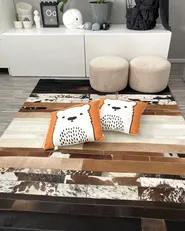 Throw Cushion WARANASI Cotton 45 x 45 cm Orange_884379