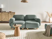 Modular Sofa 2 Seater AMLI Fabric Light Green_1069898