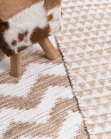 Cotton Area Rug 160 x 230 cm Beige TUNCELI