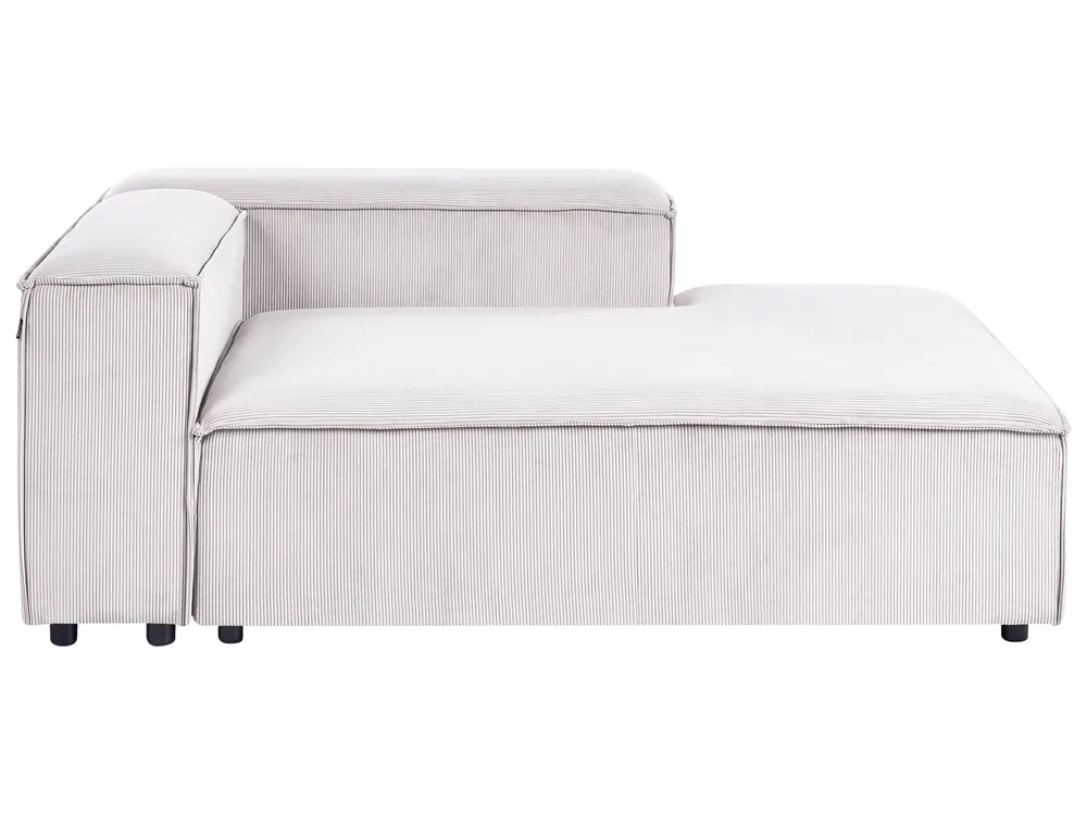 Modular Corner Sofa 5 Seater ARDAL Corduroy Off-White Right Hand_1008154