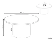 Coffee Table AMMON Travertine Effect_986951