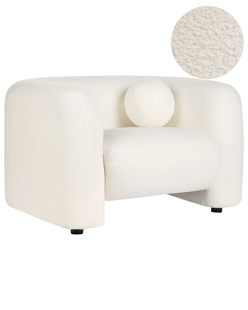 Fotel LEIREN Boucle Biały