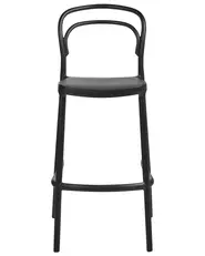Set of 2 Garden Bar Chairs PORANO Black_1000478