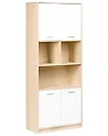 Libreria a 4 ante ZEHNA Marrone chiaro/Bianco