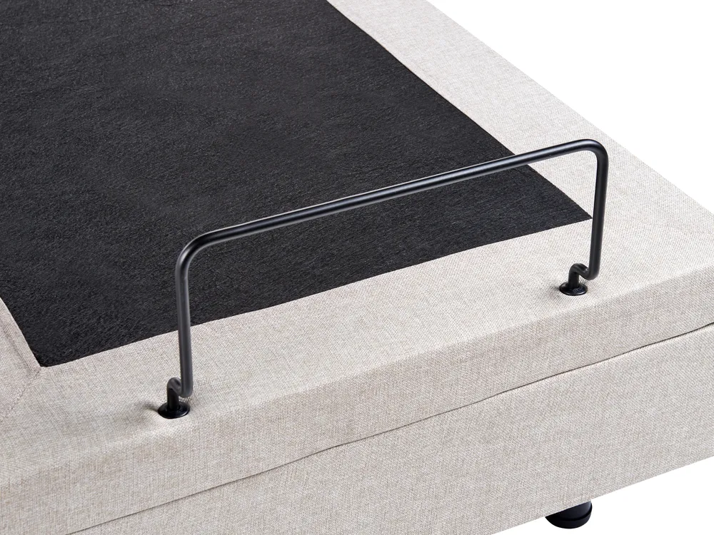 Adjustable Bed without Headboard Fabric DUKE 80 x 200 cm (EU Small Single) Beige_951701
