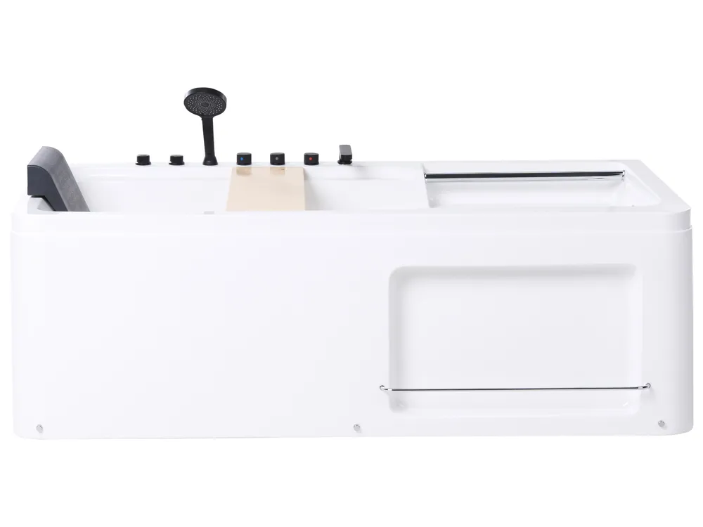 Wanna narożna z hydromasażem CAMALU 180 x 86 cm Biały_1029456