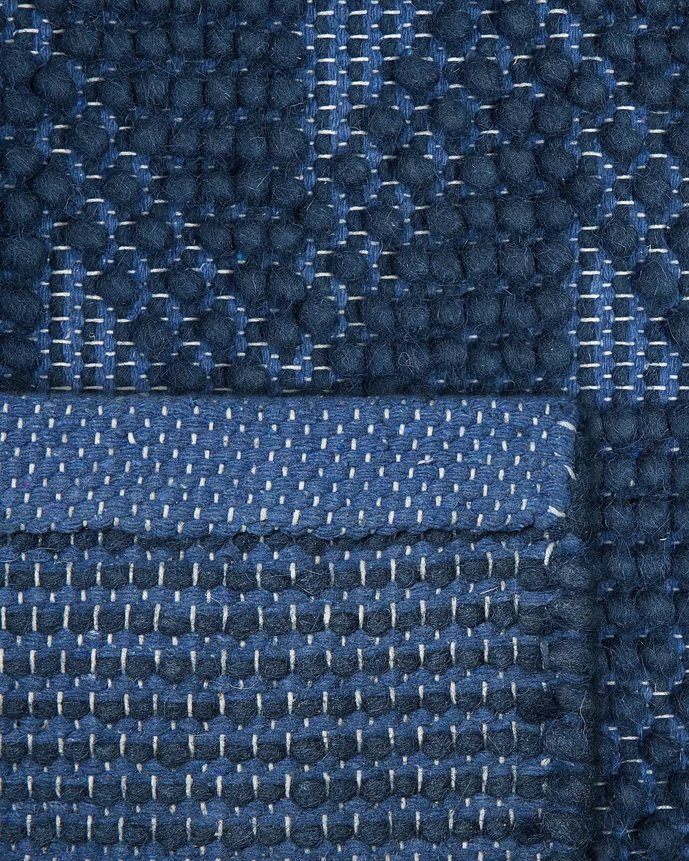 Rug SAVRAN Navy Blue 140 x 200 cm Wool_750411