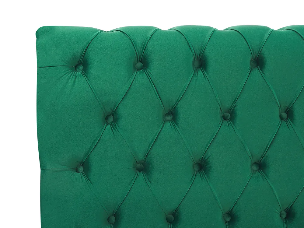 Wasserbett Samtstoff AVALLON 160 x 200 cm Smaragdgrün_846846