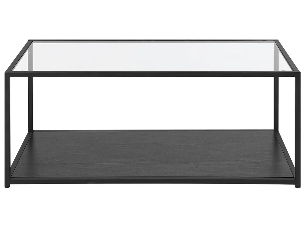 Coffee Table MEDORA Glass Black_744220