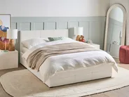 Ottoman Bed MASSOGNES Boucle Off-White 140 x 200 cm_1030351
