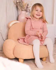 Poltrona per Bambini Coniglio KANNA Bouclé Beige_923054