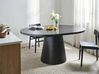 Extending Dining Table MOORE Black Ash Wood 120/160 cm 120 cm