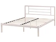 Łóżko Metal CUSSET 140 x 200 cm Jasnobeżowy_1162075