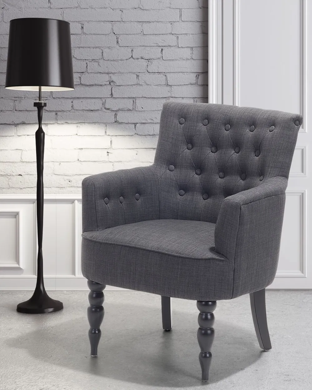 Sessel ALESUND Stoff Dunkelgrau