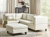 4 Seater Right Hand Modular Fabric Corner Sofa with Ottoman White UNSTAD _925121