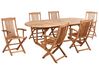 6 Seater Acacia Wood Garden Dining Set MAUI II with Parasol (12 Options)_927109