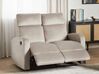 Soffa elektrisk recliner 2-sits sammet beige VERDAL_921632