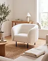 Armchair LOEN Boucle White