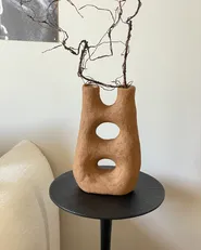Wazon na kwiaty UARU 27 cm Kamionka Brązowy_1012658