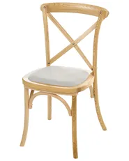 Set of 2 Chairs LYONS Wood Light Brown/ Beige_1090866