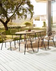 Set of 8 Chairs PRATELLO PE Rattan Natural_867997