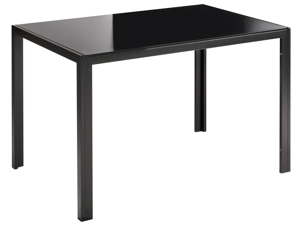 Stół do jadalni LAVOS Czarny 120 cm 80 cm Szkło hartowane