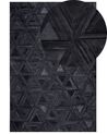 Kožený koberec 140 x 200 cm čierny KASAR_720959