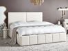 Ottoman Bed CASTELNAVET Fabric Off-White 180 x 200 cm (EU Super King)
