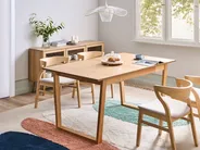 Extending Dining Table CAMDEN Light Ash Wood 160/200 cm 95 cm_992723