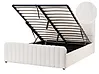 Ottoman Bed LUNAN Boucle White 140 x 200 cm (EU Double)