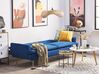 Sofa rozkładana welurowa niebieska VETTRE_787960