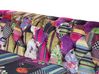 Prošívaná patchwork fialová čalouněná sedačka CHESTERFIELD_673232