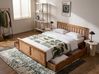 Bed with 4 Drawers OLENDON Pine Wood Brown 140 x 200 cm (EU Double)