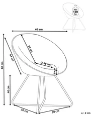 Dining Chair FLOBY II Velvet Light Grey_886229