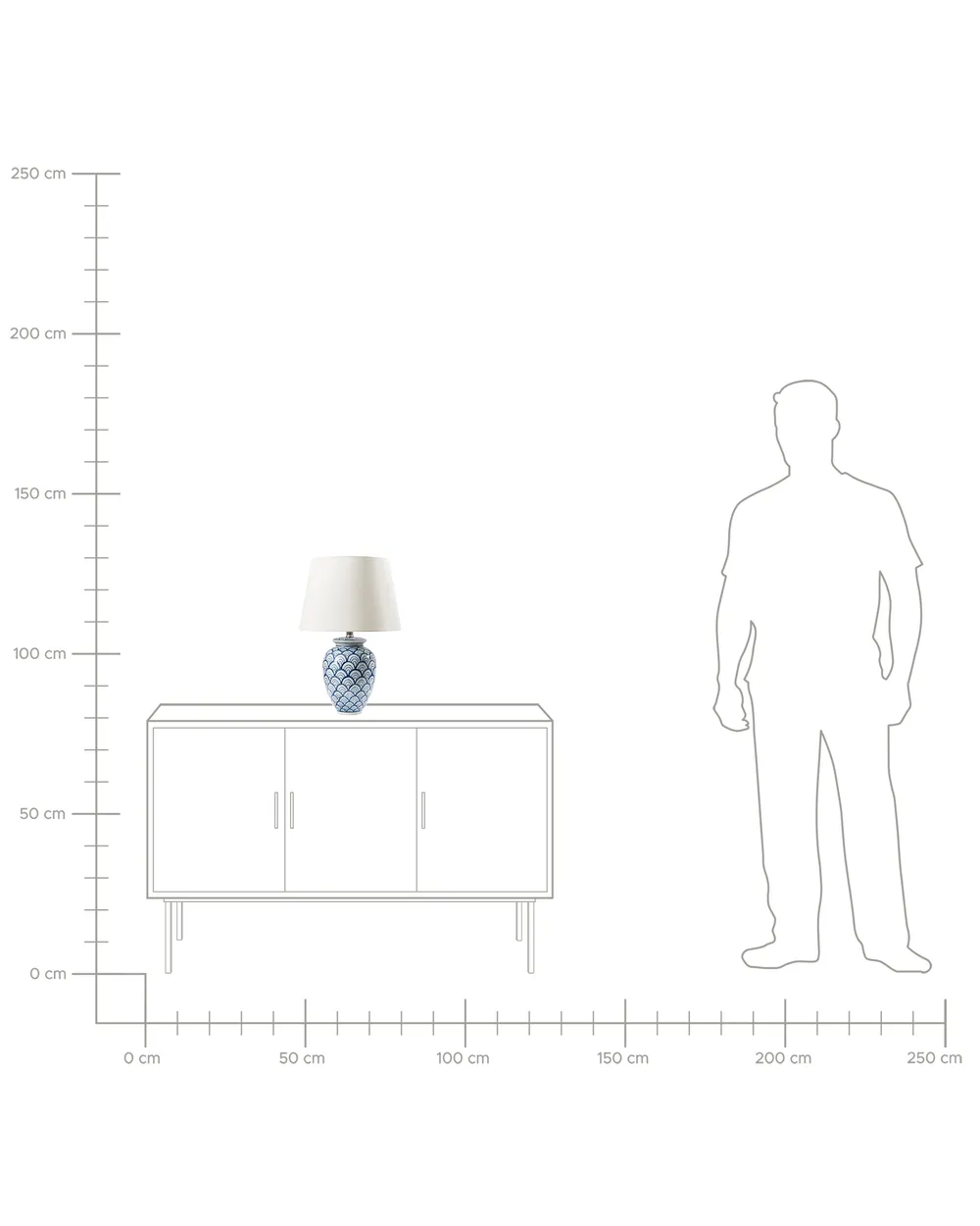 Table Lamp JAUCA Porcelain White/ Blue_961529
