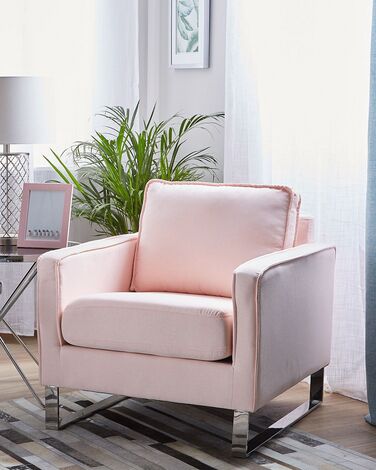 Fabric Armchair Pink VIND