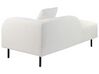 Right Hand Boucle Chaise Lounge White LE CRAU_923672