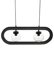 Pendant Lamp AYENSU Mango Wood Black_931019