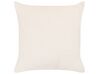 Sett med 2 pynteputer 45 x 45 cm fløyel beige/gul TRITELEIA_857872