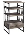3 Tier Shelving Unit KEENE 101 cm Taupe