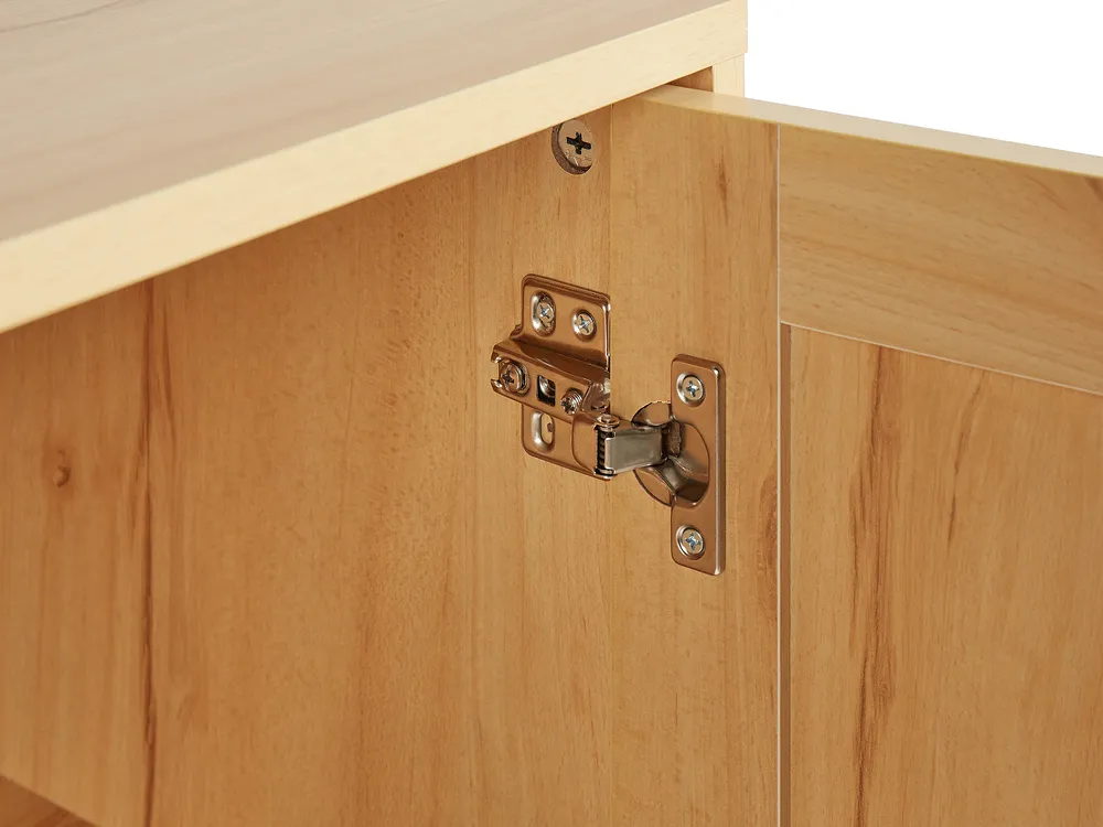 Shoe Storage Cabinet PEROTE Rattan Light Brown_916359