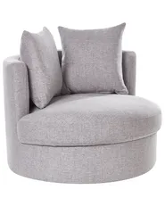 Poltrona girevole DALBY Tessuto Grigio chiaro_906449