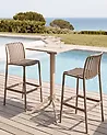 Set of 2 Bar Chairs ARICCIA Synthetic Material Light Brown