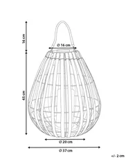 Lanterna a energia solare LUFUPA 61 cm Marrone scuro_1045277